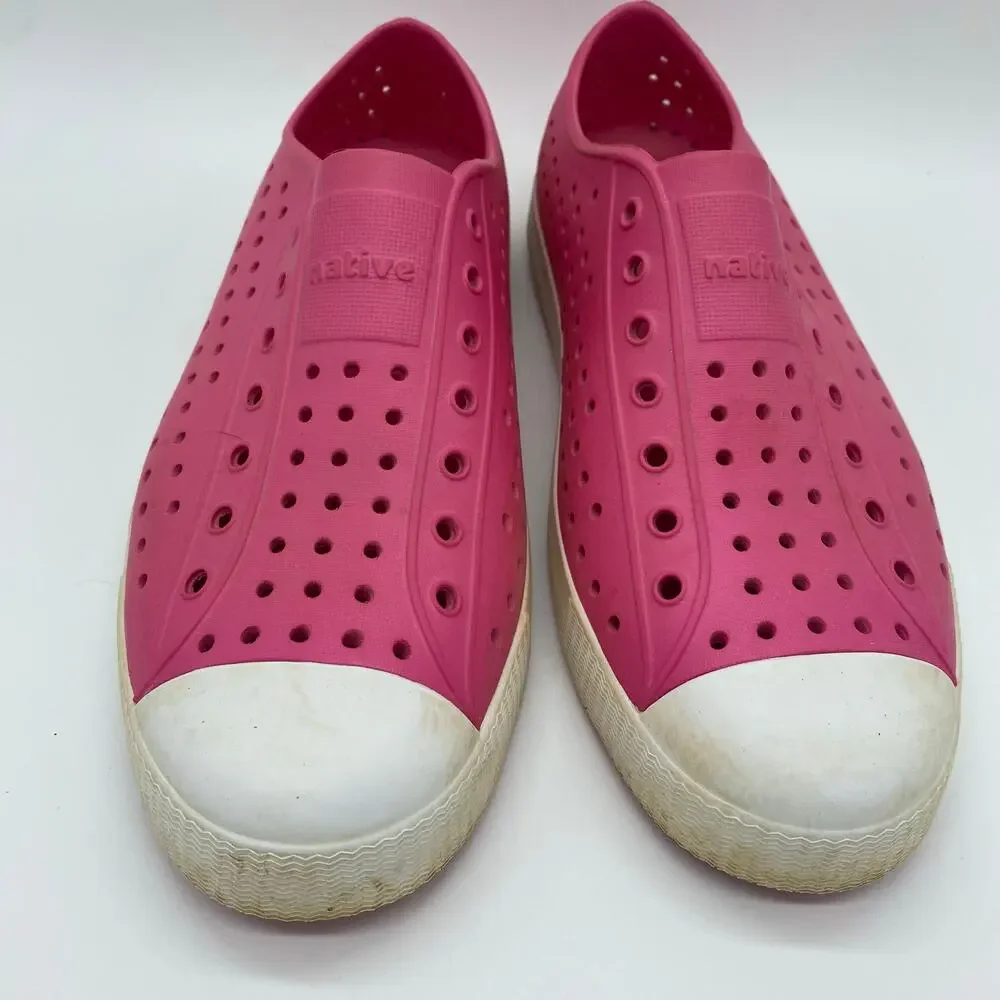 Native Girls' size J6 Pink Jefferson Slip-On Sneaker Shoe Outdoor Gorpcore